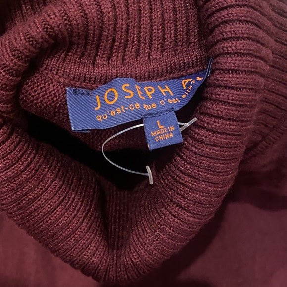 Joseph A. Solid Turtleneck Poncho in Cabernet
Large - Picture 6 of 7